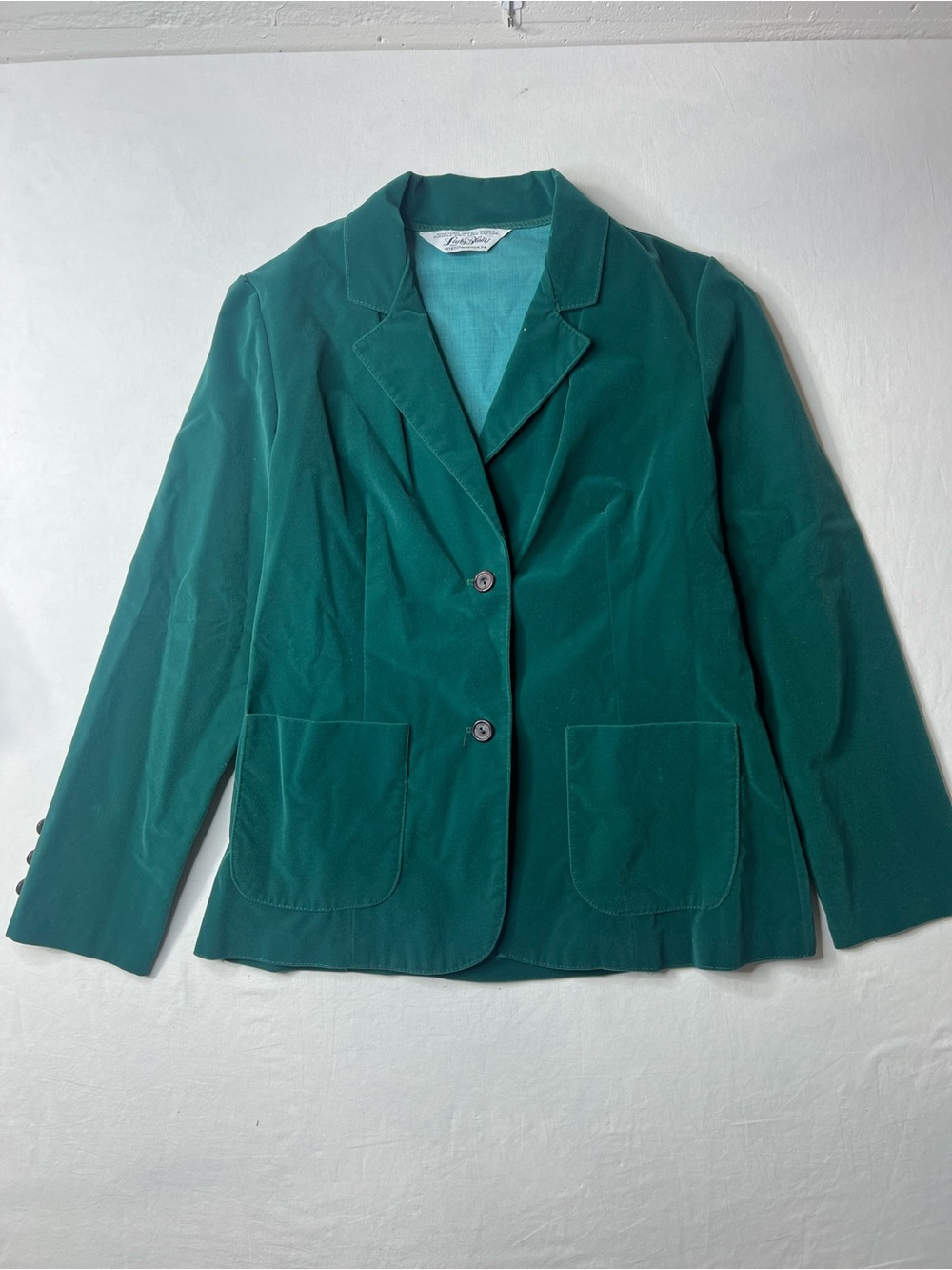 Vintage Lady Blair Green velvet blazer